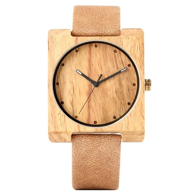 MZT 3092 | Wood Square Watch
